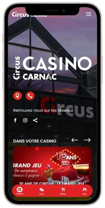 Application Casino Circus Carnac